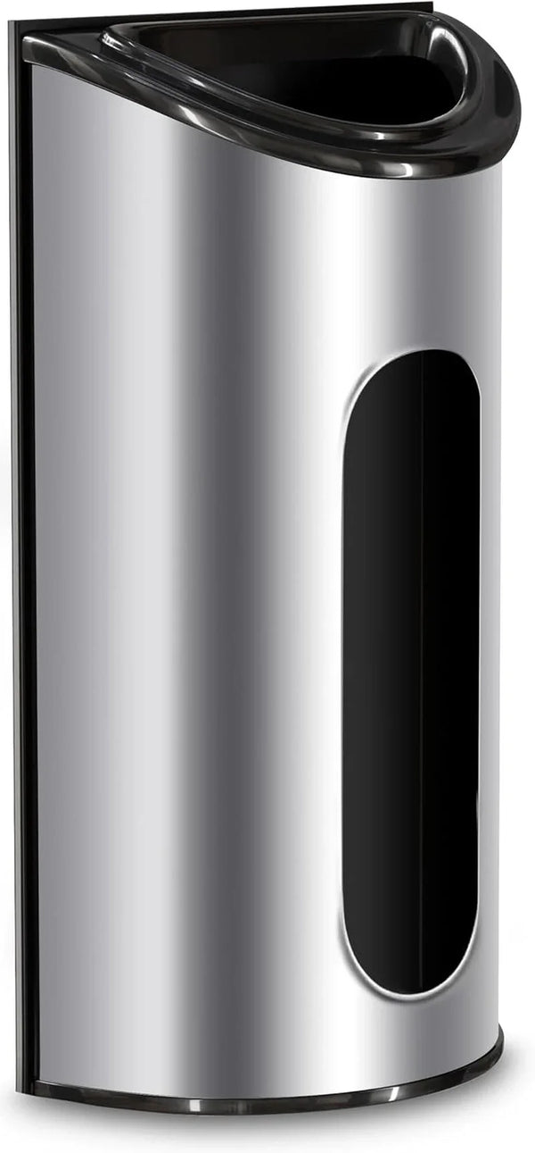 Wall-Mounted Stainless Steel Grocery Bag Holder, Silver1