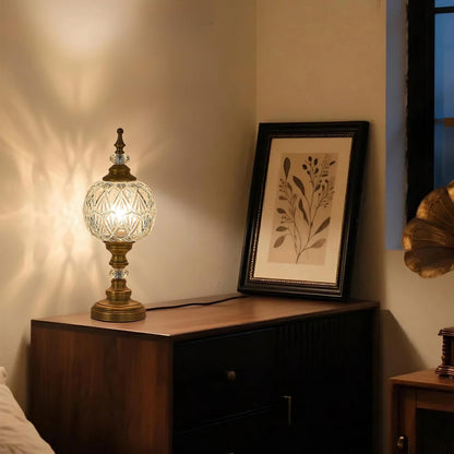Table Lamps Vintage Desk Lamp Plug in Table Light | Crystal Table Lamp Vintage-Inspired Elegant Design Durable Metal Base, Warm Tone Perfect for Bedroom, Living, Office5