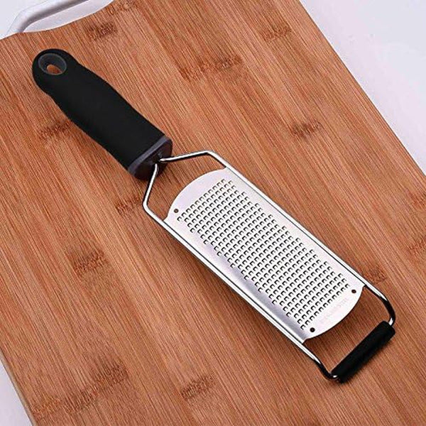 Wide Lemon Zester & Cheese Grater, 18/8 Stainless Steel with Cover, Black4