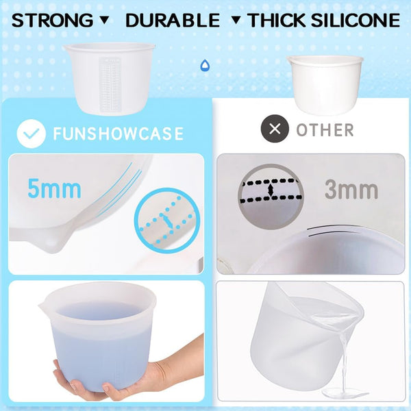 Extra Large Silicone Measuring Bowl Set for Epoxy Resin 2000Ml & 1000Ml3