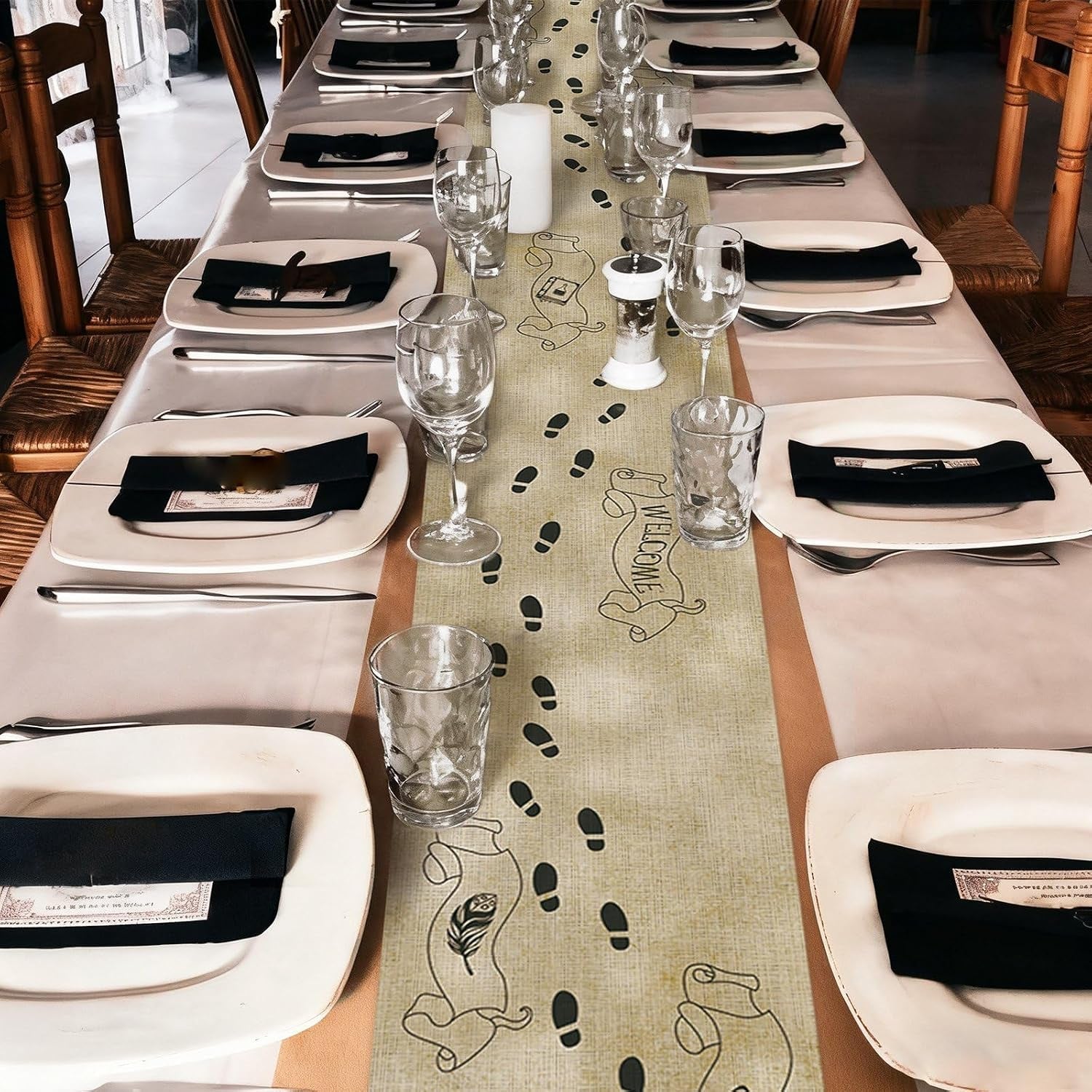 1-pcs-footprint-map-magical-wizard-table-runner-wizard-party-decor