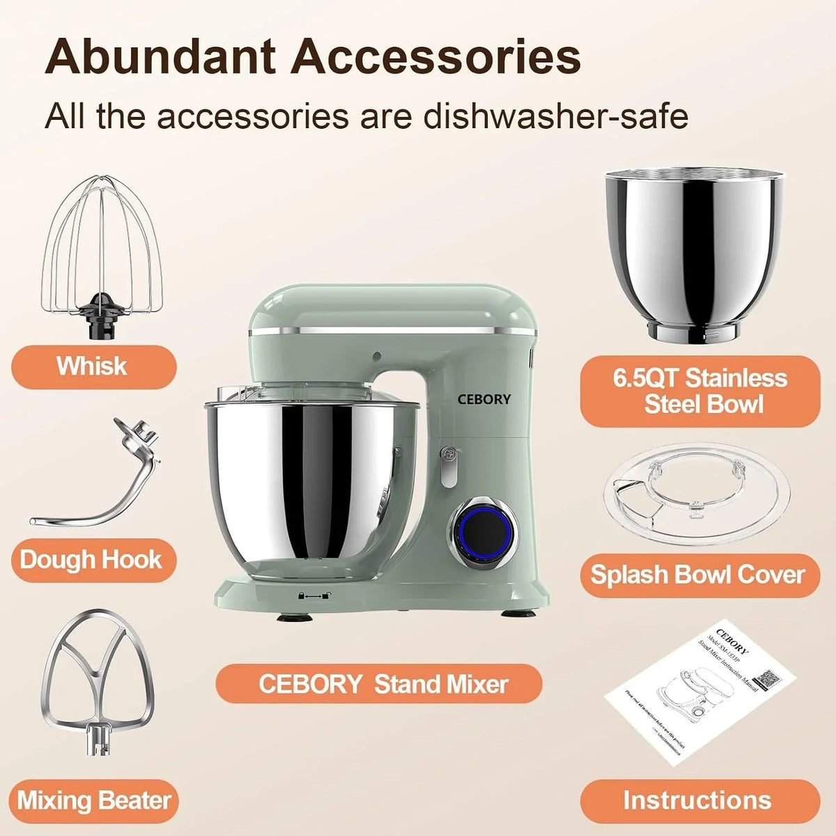 3-in-1-electric-stand-mixer-6-5qt-bowl-660w-10-speed-kitchen-mixer-household-food-mixers-include-dough-hook-beater-and-whisk-bread-cake-mixer-for-baking-and-most-home-cooks-green