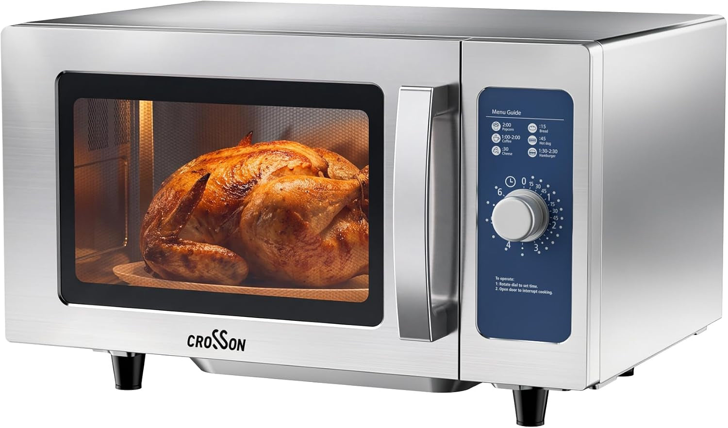 commercial-microwave-oven-countertop-with-dial-controls-0-9cu-ft-stainless-steel-6-cooking-presets-1000w-with-5-power-levels-easy-to-clean-for-restaurants-office-home-kitchen