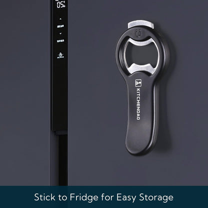 2 in 1 Magnetic Beer Bottle Opener for Fridge and RV with Cap Catcher - Pop Can Soda Can Opener, Stick to Refrigerator for Easy Storage with Magnet, Gift for Men Husband Father4
