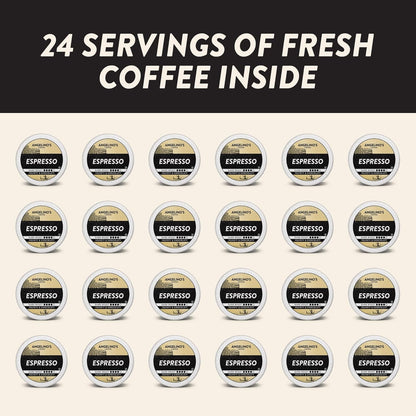 Espresso Dark Roast Coffee Pods, 24 Count – Bold Italian Style Blend, K Cup Compatible for Keurig – Dark Chocolate & Caramel Notes, Smooth with No Bitterness, Perfect for Lattes4