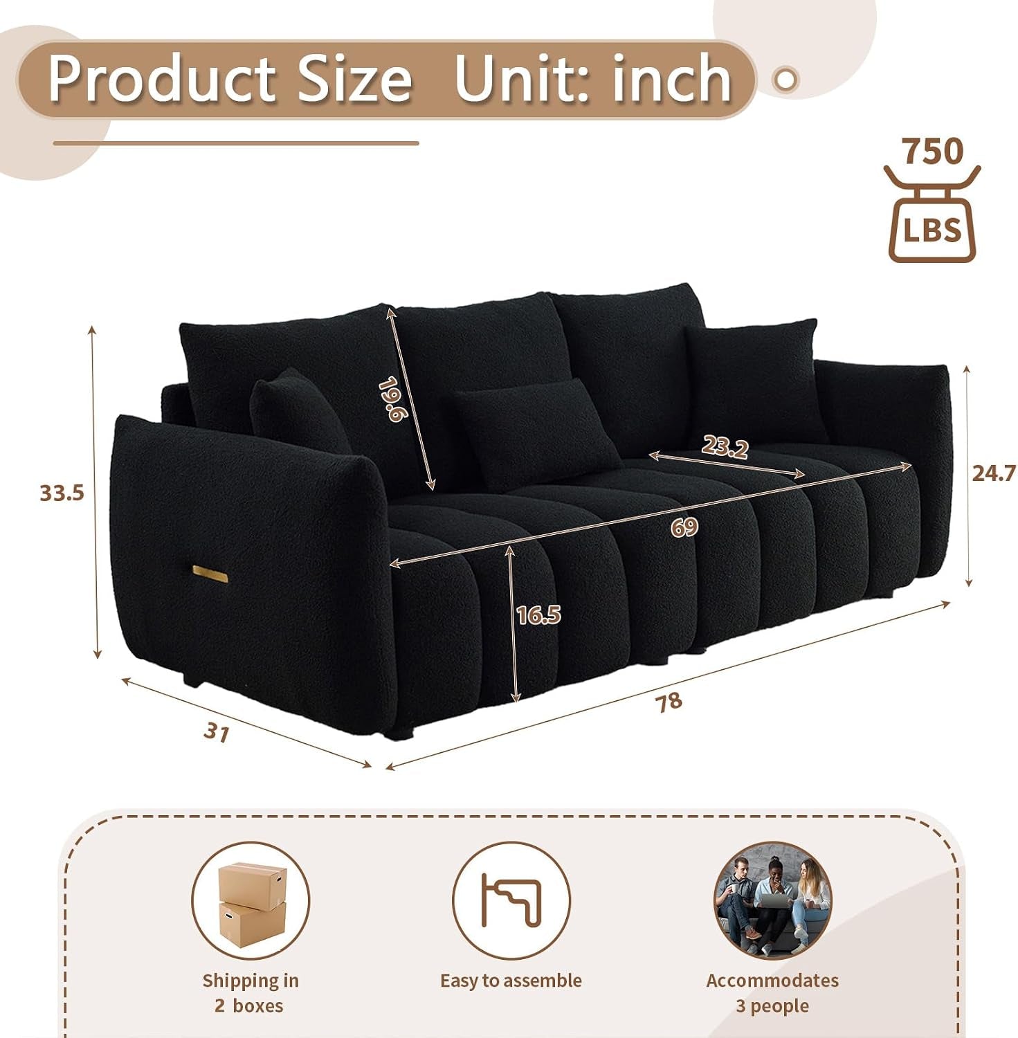 78-modern-sofa-couch-comfy-deep-seat-teddy-fabric-cloud-sofa-upholstered-3-seater-boucle-couch-oversized-loveseat-for-living-room-bedroom-office-apartment-black