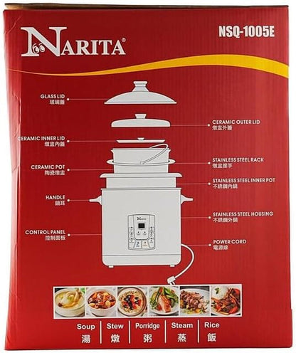 Electric Multi-Functional Stew Cooker and Slow Cooker, Soup Pot with Fast Heating and Keep Warm (Electric Multi-Functional Stew Cooker, 338.14 Fl Oz NSQ-1005E)5