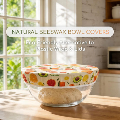 2Pack Reusable Large 12Inch Beeswax Bowl Covers for Bread Proofing6