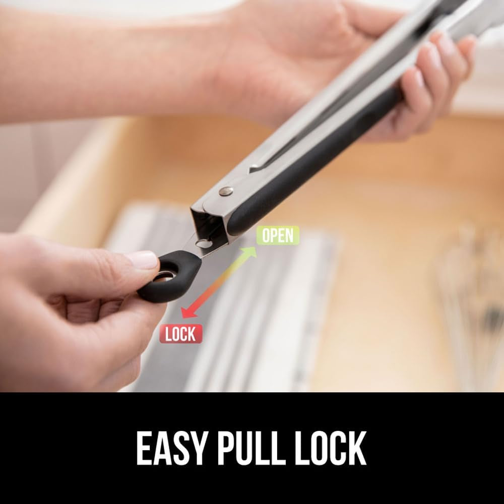 gorilla-grip-stainless-steel-bpa-free-kitchen-tongs-for-cooking-heat-resistant-bbq-tong-set-of-2-non-scratch-silicone-tip-for-pan-strong-grip-grab-food-toss-salad-pull-lock-7-9-inch-black