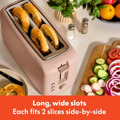 Fits-Anywhere™ Slim Toaster, 4 Slice Extra Long & Wide Slot, Blossom4