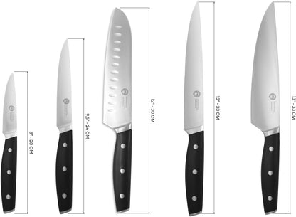 Masterchef Chef Knife Set with Bag, Knife Roll Set with 5 Professional Quality Kitchen Knives for Precision Home Cooking, High Carbon Stainless Steel Blades & Triple Riveted Handles7