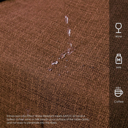 Brown Tablecloth Rectangular 55X71 Inch Waterproof Wipeable5