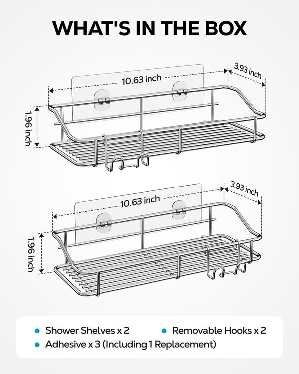 Shower Caddy Adhesive, Shower Shelves, Shampoo Holder for Bathroom2