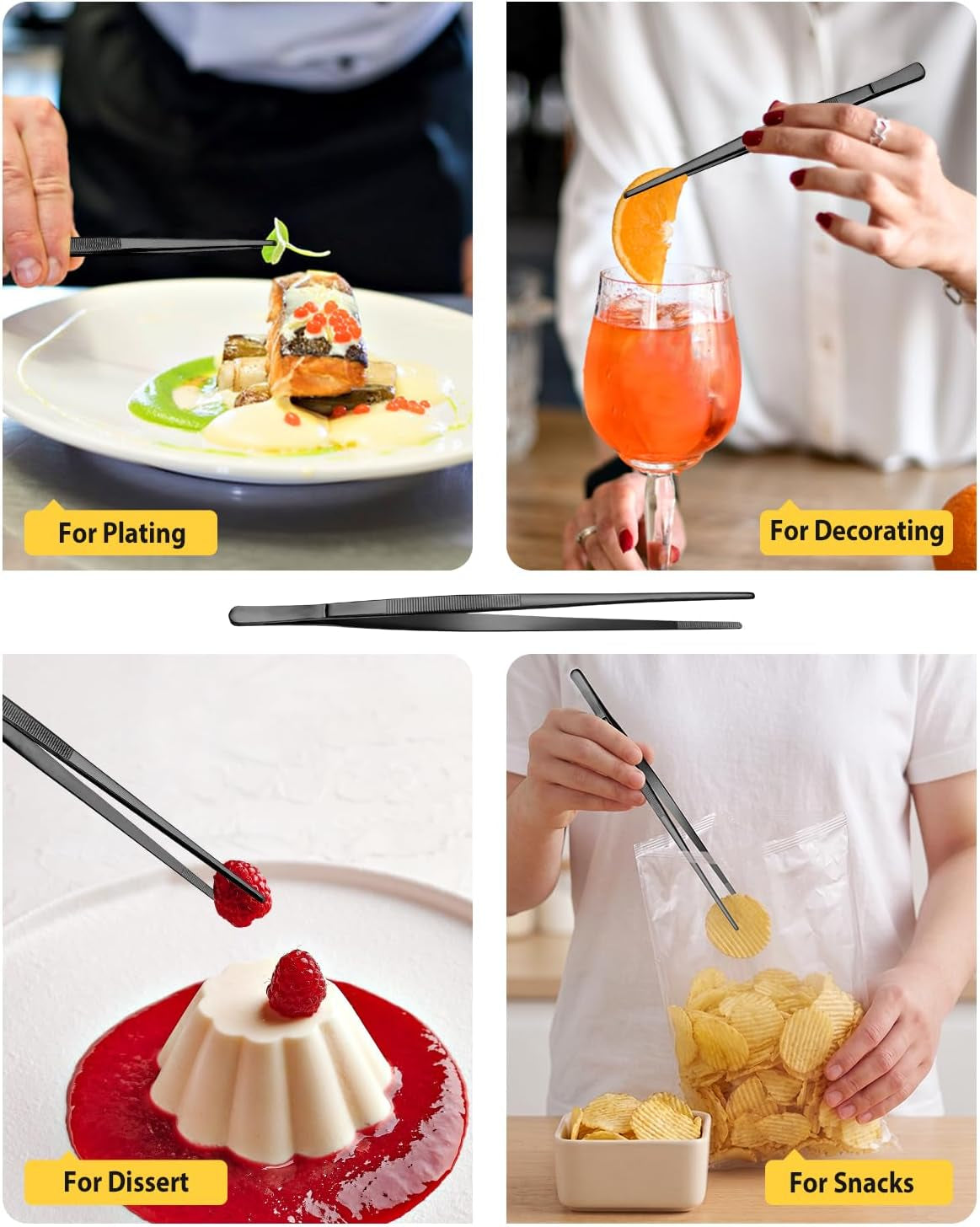 4-pcs-fine-long-tweezer-tongs-professional-black-12-and-10-stainless-steel-for-kitchen-food-cooking-repairing-sea-food-and-bbq