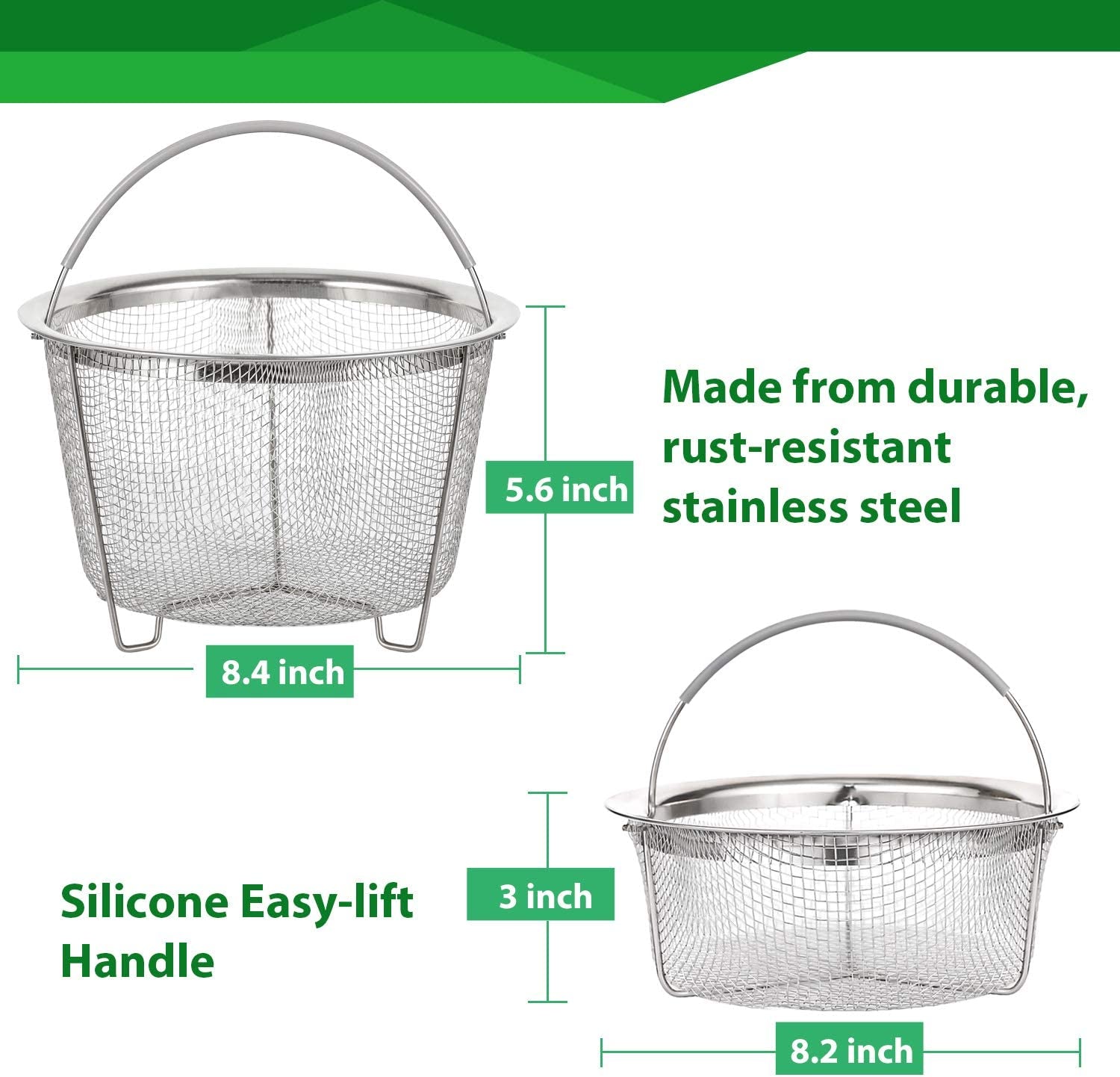 steamer-basket-for-instant-pot-accessories-6-qt-or-8-quart-2-tier-stackable-18-8-stainless-steel-mesh-silicone-handle-vegetable-steamer-insert-egg-basket-pasta-strainer-silver