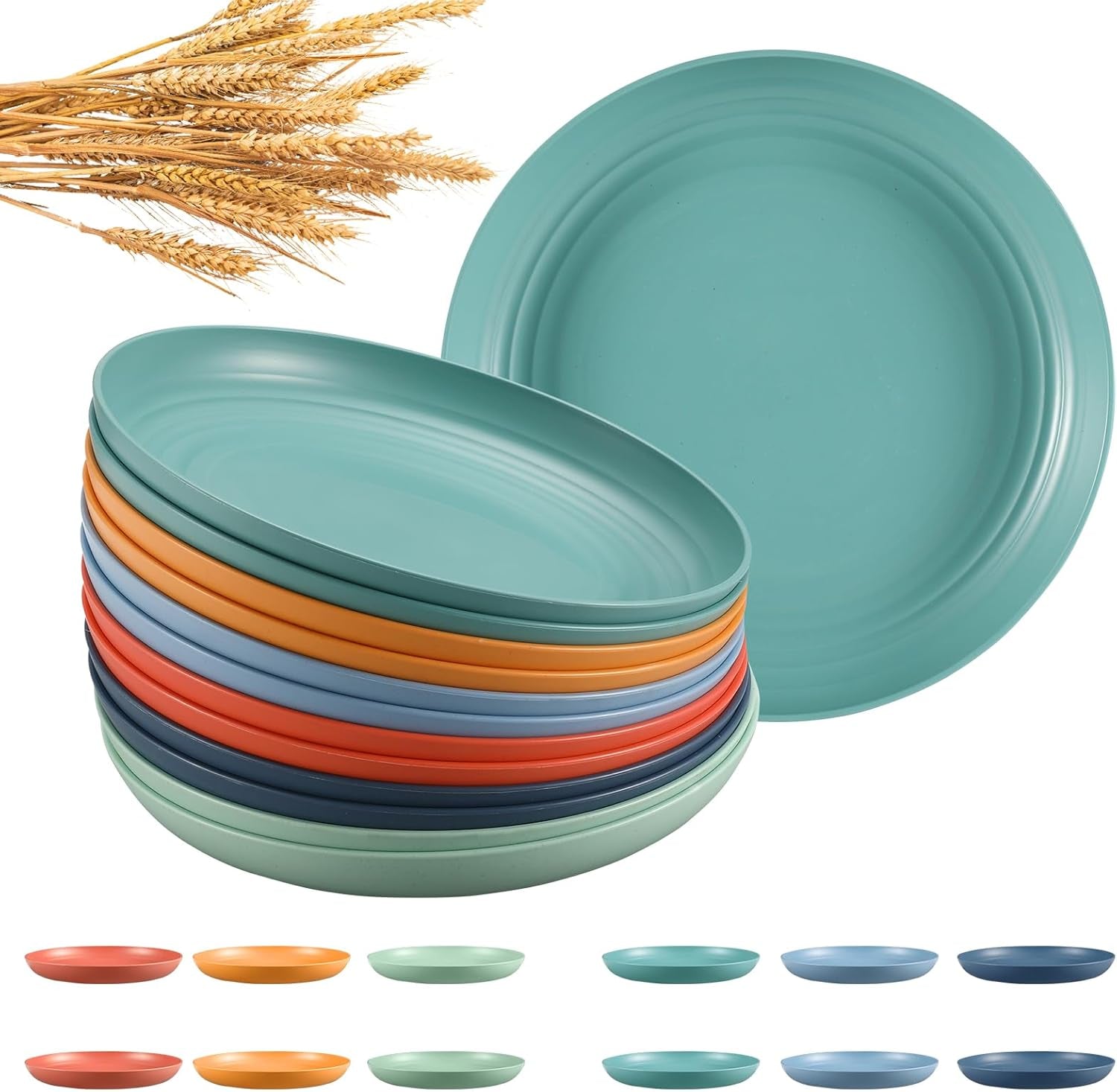 12-pcs-unbreakable-deep-dinner-plates-set-10-inch-reusable-plastic-wheat-straw-plates-microwave-and-dishwasher-safe-plate-for-kitchen-lightweight-plate-for-dessert-bpa-free-6-colors
