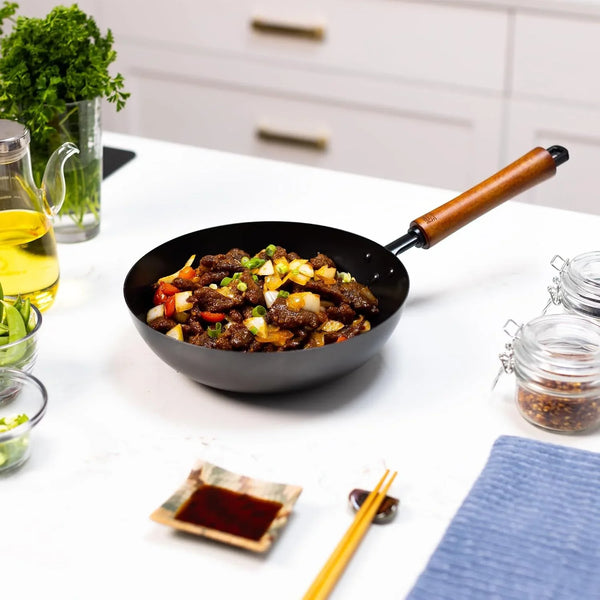 Joyce Chen Classic Series 9.5-Inch Ceramic Nonstick Carbon Steel Stir Fry Pan10