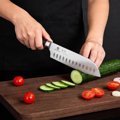Santoku Knife 7 Inch with Sharp Japanese High Carbon Stainless Steel | Ultra Sharp Chef Knife, Kitchen Gadgets 2026, Apartment Essentials with This Kitchen Knife, Unique Gifts for Women Men7