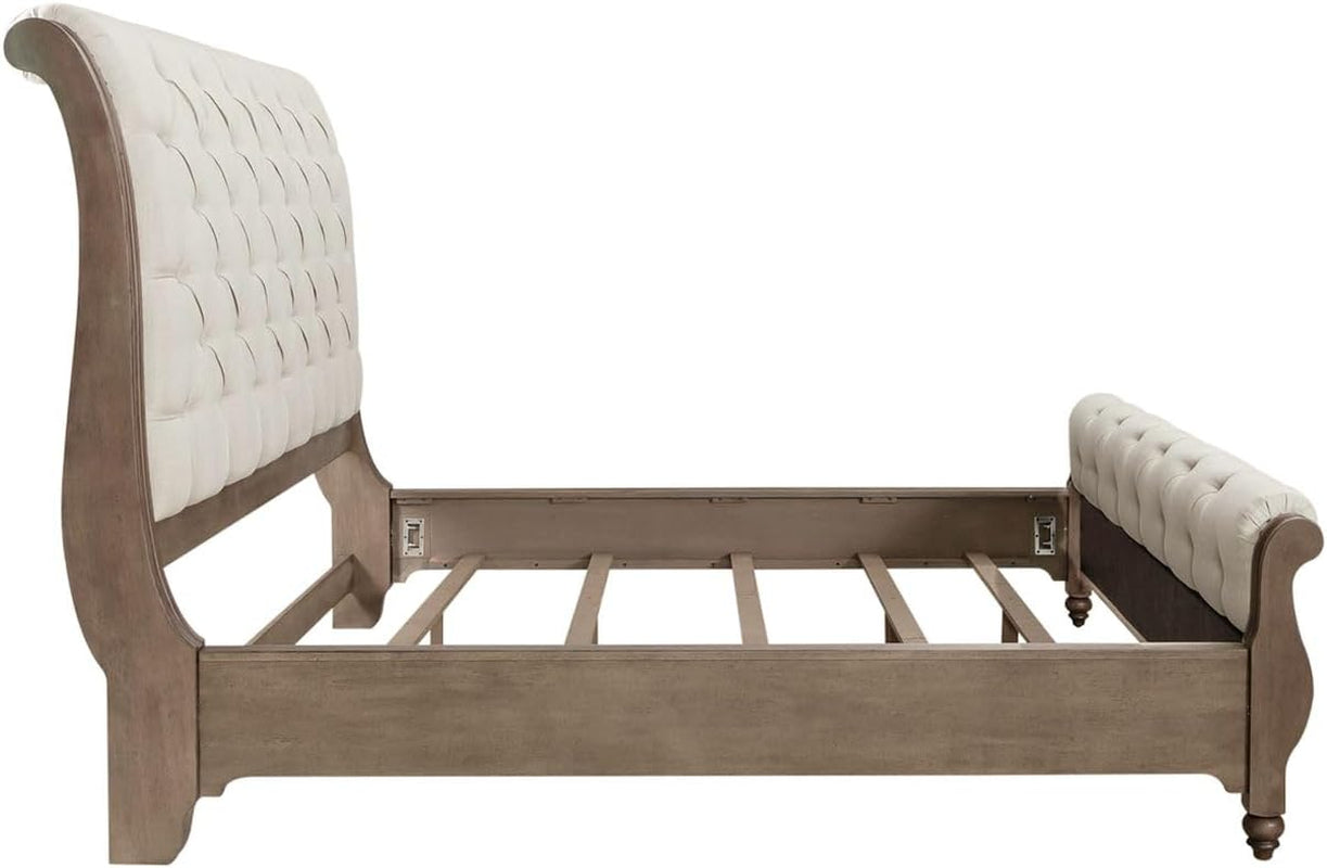 liberty-furniture-americana-farmhouse-king-sleigh-bed-traditional-bedroom-upholstered-bed-frame-dusty-taupe-black-oak-wood
