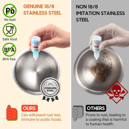 18/8 Stainless Steel Mortar and Pestle with Brush,Pill Crusher,Spice Grinder,Herb Bowl,Pesto Powder2