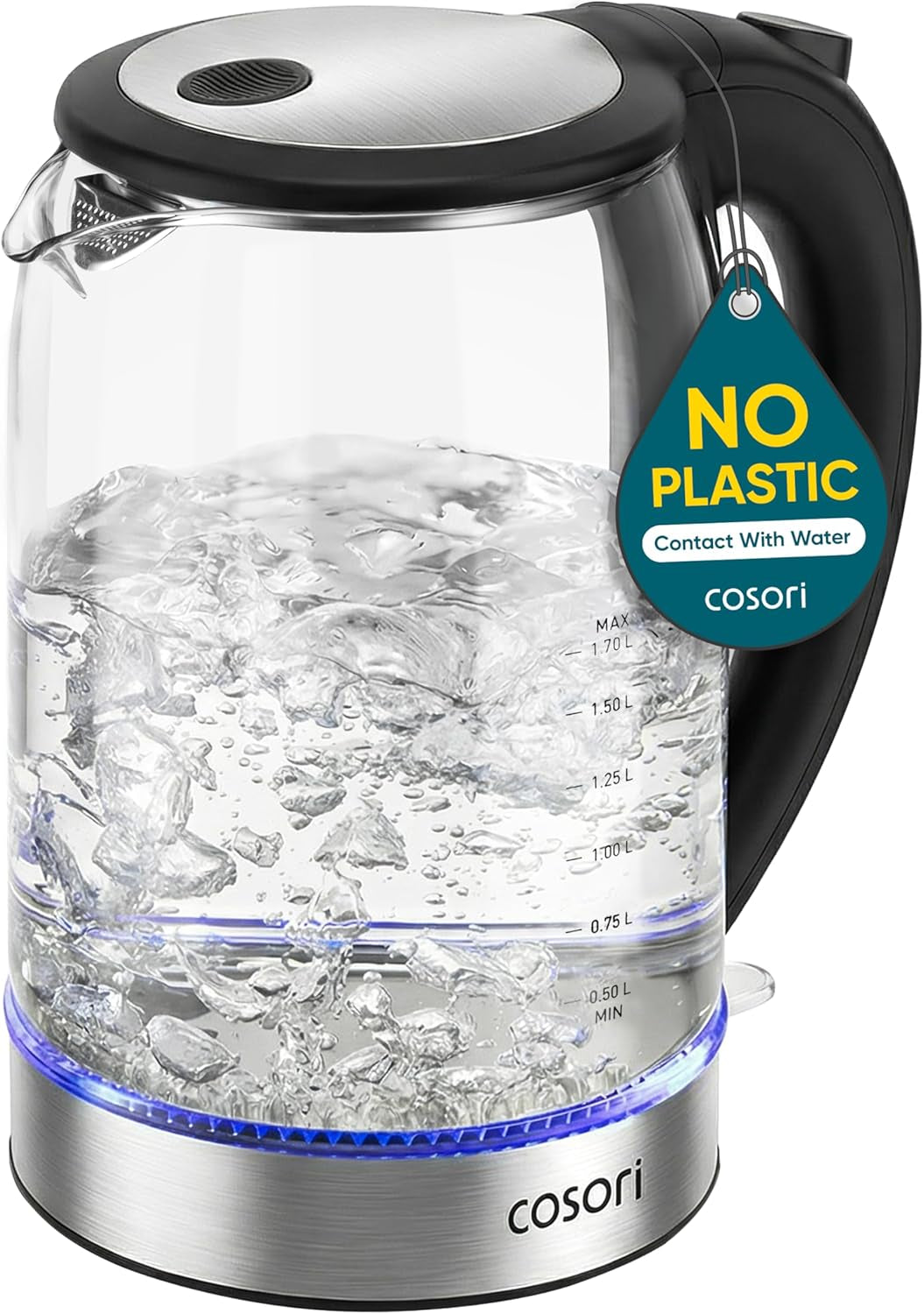 electric-kettle-no-plastic-contact-with-water-1-7l-black-wide-opening-easy-to-clean-auto-shut-off-boil-dry-protection-tea-kettle-hot-water-boiler-borosilicate-glass-1500w