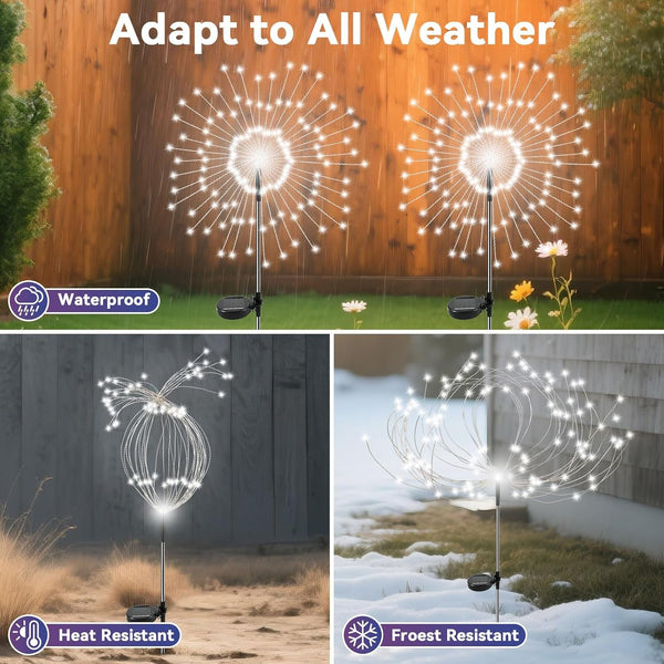 Solar Garden Lights Outdoor, Solar Firework Fairy Lights Garden Decor3