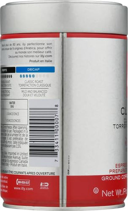 Illy Ground Espresso Coffee, Classico Medium Roast, 8.8 Oz4