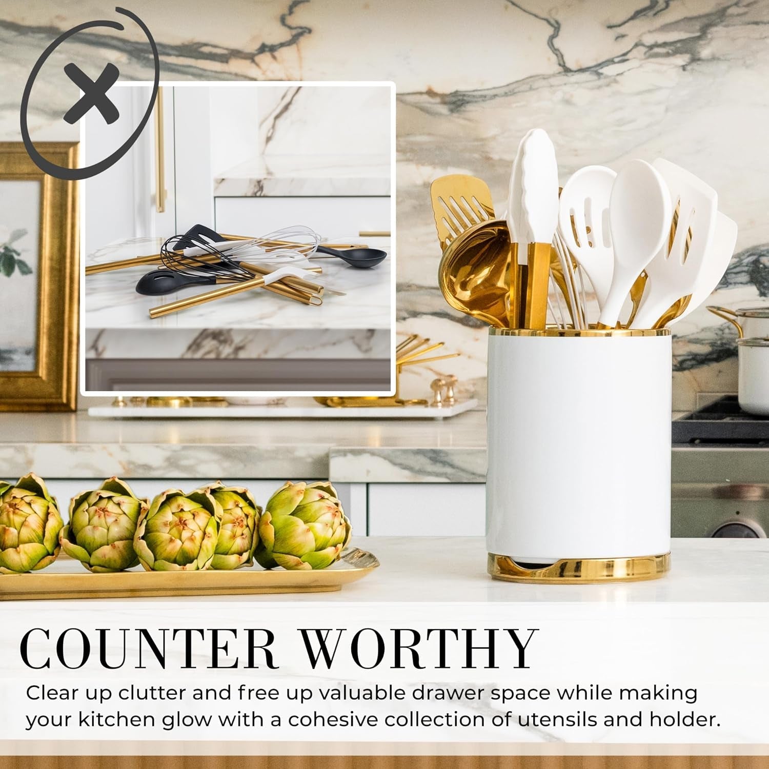 white-and-gold-cooking-utensils-set-13-piece-kitchen-set-with-white-ceramic-utensil-holder-and-stackable-gold-spoon-rest-luxury-kitchen-accessories-for-stylish-cooking