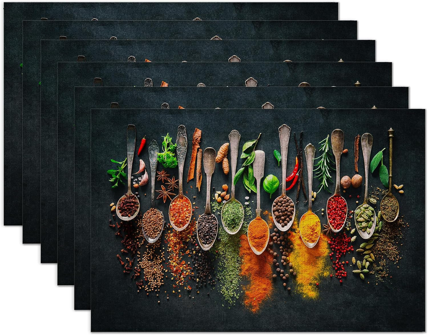cooking-herbs-spices-placemats-set-of-6-place-mats-for-kitchen-table-washable-farmhouse-linen-table-mats-dining-decoration-12x18-inch