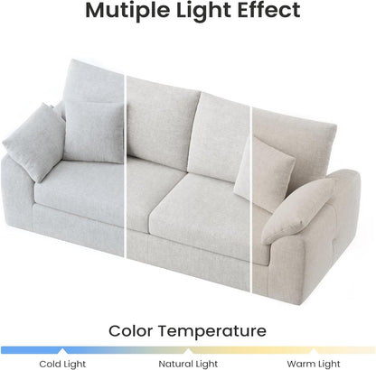 89.8" Modern Loveseat Sofa for Living Room, Cloud Boneless Couches with 4 Pillows, Mid Century Loveseat Couches for Small Place, No Assembly Required, Beige9