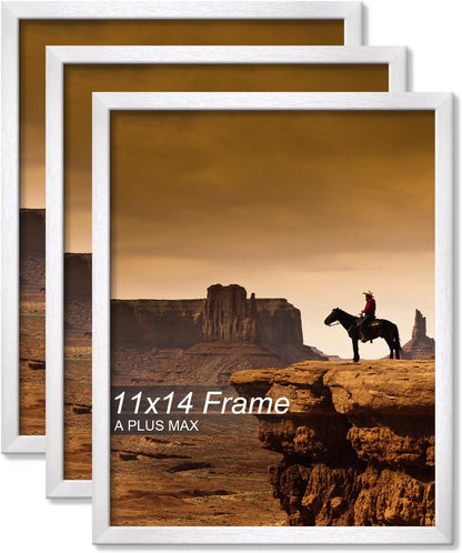 11X14 Picture Frame Set of 3 White Light Weight Wall Mount1