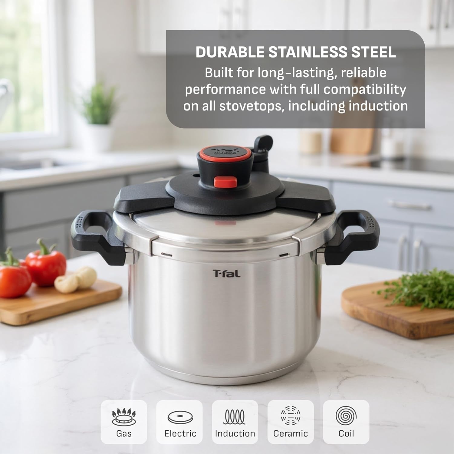 clipso-stainless-steel-pressure-cooker-6-3-quart-recipe-book-steam-basket-easy-open-lid-secure-locking-system-adjustable-pressure-valve-induction-cookware-pots-and-pans-kitchen-silver