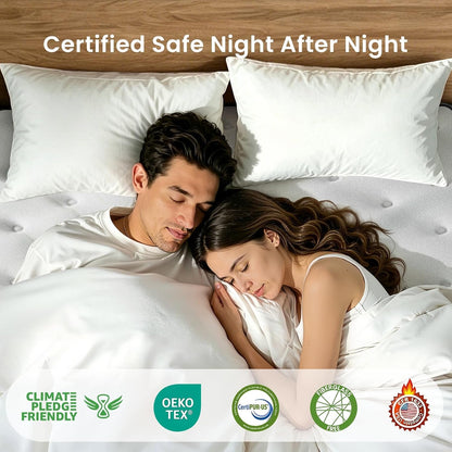 Queen Mattress,12 Inch Hybrid Queen Size Mattresses in a Box: Medium Firm,Memory Foam & Pocket Springs for Pressure Relief, Motion Isolation,Certipur-Us Certified,No Fiberglass,365-Night Trial5