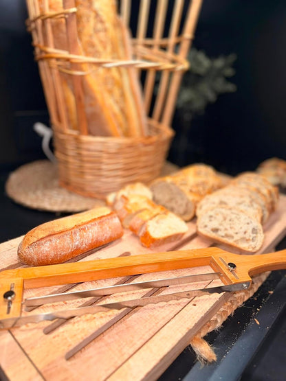 Premium Adjustable Bread Slicer Knife with Guide for Even Slices Perfect for Sourdough, Homemade Loaves Durable Artisan Bread Cutting Tool Essential Kitchen Gadget for Bakers and Home Chefs9