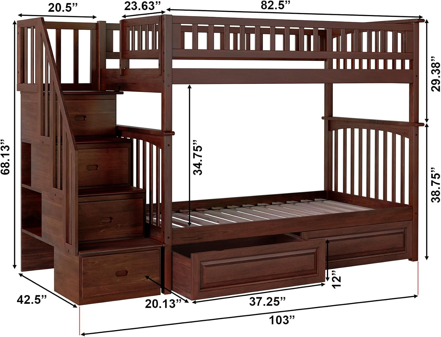 columbia-staircase-bunk-bed-twin-over-twin-raised-panel-bed-drawers-walnut