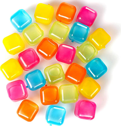 Reusable Ice Cubes 25 Pack Colorful Plastic Refreezable Ice Cubes | Washable Non-Melting Non-Diluting Ice Cubes for Drinks Whiskey Vodka Coffee - Keeps Drinks Cold without Watering Down8