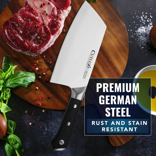 Meat Cleaver Knife, 7" Heavy Cleaver Butcher Knife – German Steel8