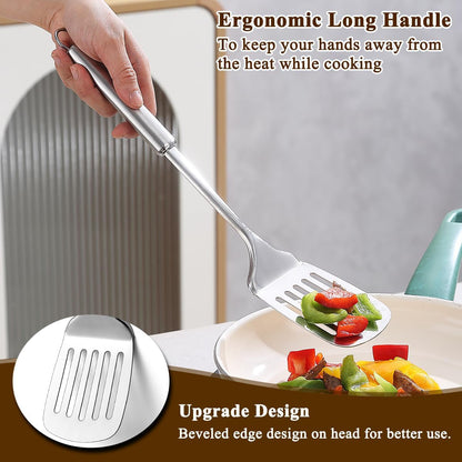 Kitchen Utensils Set 4Pcs, Stainless Steel Cooking Utensils Set, Kitchen Tools Spatulas Set, Cooking Spoons, Home Essentials Kitchen Gadgets Accessories4