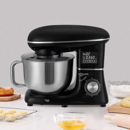 Stand Mixer, 1350W 6.5QT Electric Tilt-Head Kitchen Mixer for Bread Cake Baking Household with Mixing Bowl, Whisk, Dough Hook and Beater, 6 Speed (Black)5