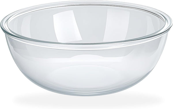 6.3 Qt Large Glass Mixing Bowl,11-1/2" Clear Glass Salad Cooking Bowls1
