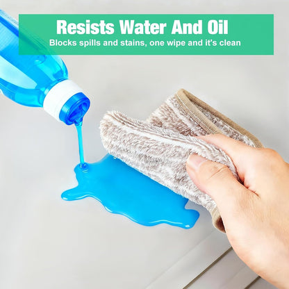 Under Sink Mat 34" X 22", Waterproof Silicone Cabinet Kitchen Liner, Beige3