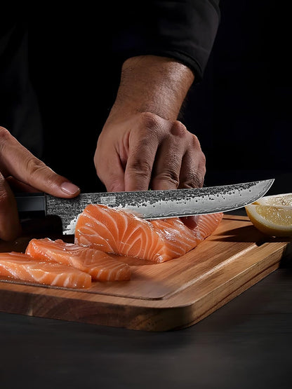 Fillet Knife 7 Inch, Super Sharp Japanese Boning Knife in High Carbon Steel 5 Pieces Knife Set, Japanese High Carbon Steel Kitchen Knife Sets5