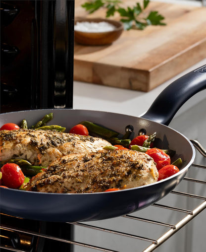 Ceramic Nonstick Cookware Set, Oven Safe up to 350ºf, 12-Piece, Includes Stockpot, Frying Pans, Utensils, Ceramic Pots and Pans Set, Dark Blue5