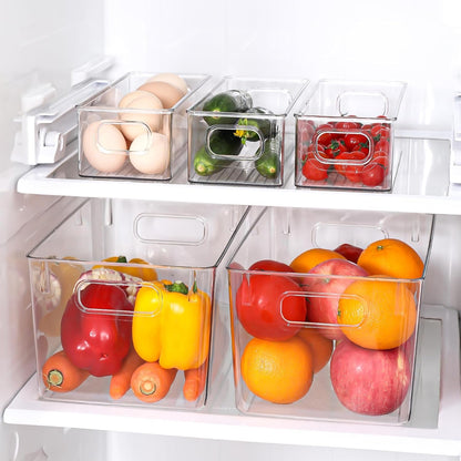 Clear Plastic Storage Bins 8 Pack - Pantry Organizers and Storage, Fridge Organizer Containers for Kitchen, Cabinet, Freezer, Bathroom, Clost, Home Organization4