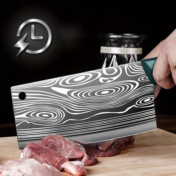 Meat Cleaver, 7 Inch Kitchen Knife Forged Vegetable Cutter Stainless Steel Sharp Slicing Knife6