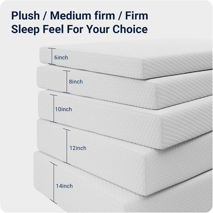 King Mattress 12 Inch, Medium Firm Memory Foam Mattress in a Box9