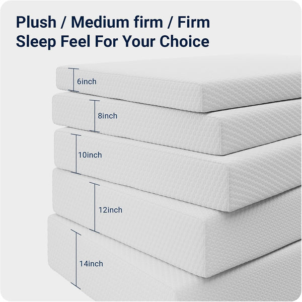 King Mattress 12 Inch, Medium Firm Memory Foam Mattress in a Box9