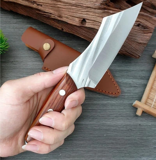 Meat Cleaver,Cleaver Knife 4 Inch Cleaver Chef Knife 4CR13 Hunting Knife Stainless Steel Japanese Knives Butcher Knife for Kitchen Tools, LAMAJIGA58447
