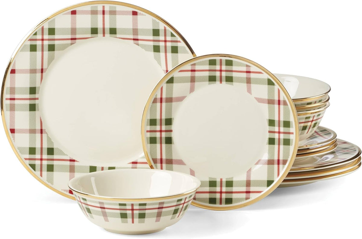 holiday-plaid-porcelain-12-piece-christmas-dinnerware-set-for-4