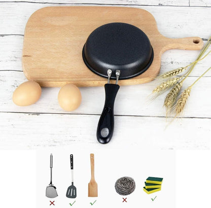 One Egg Frying Pan, Mini Induction Frying Eggs Pan, 4.7" Single Egg Durable Small Pan with Handle Heat Resistant Non Stick Pot, Portable Pan for Stove Gas Induction Hob4